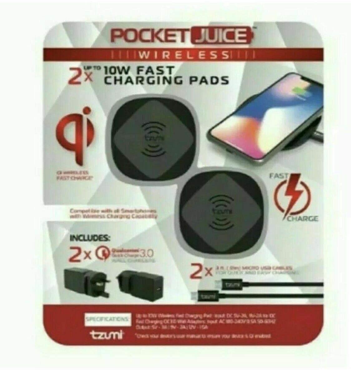 Pocket Juice Wireless Instant Fast Charging Desk Pads 10 Watts Twin 2