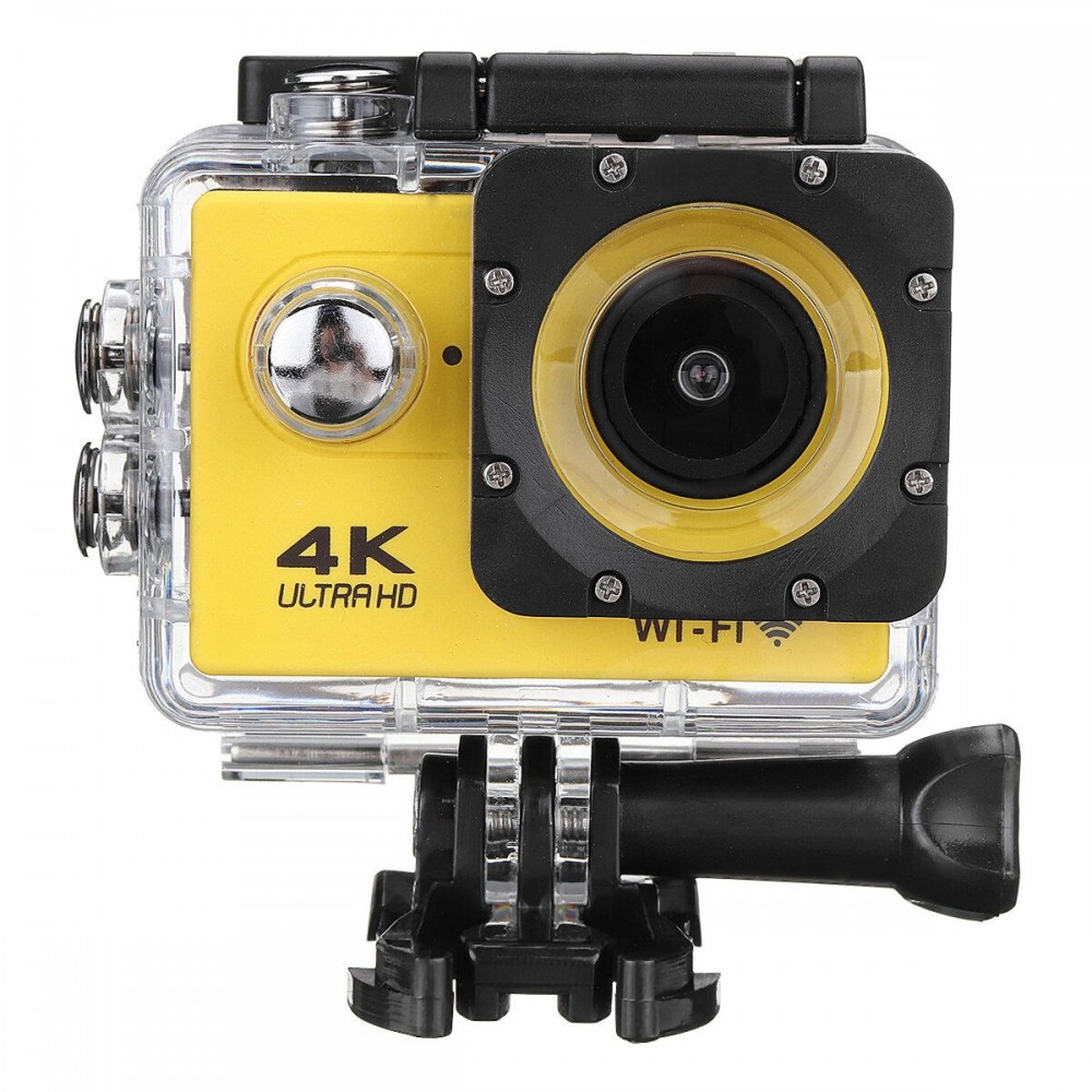 Action Camera 4K Ultra HD Camera EIS Sports Camera Underwater 30M Waterproof 170° Wide-Angle Lens 2 1050mAh Batteries and Installation Kit. 